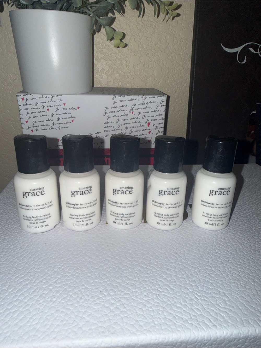 Philosophy Amazing Grace Firming Body Emulsion Lotion 1 oz Travel Size Set of 5